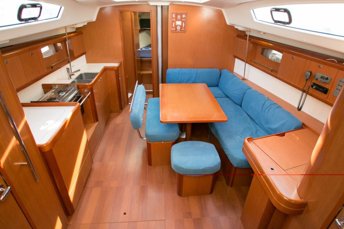 Galley of Orsa Maggiore, a Beneteau Oceanis 43 sailboat at Piombino, Italy
