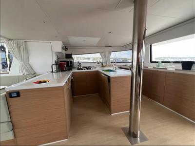 Galley of Arcturus, a Bali 5.4 catamaran at Seychelles, Eden Island Marina, Seychelles
