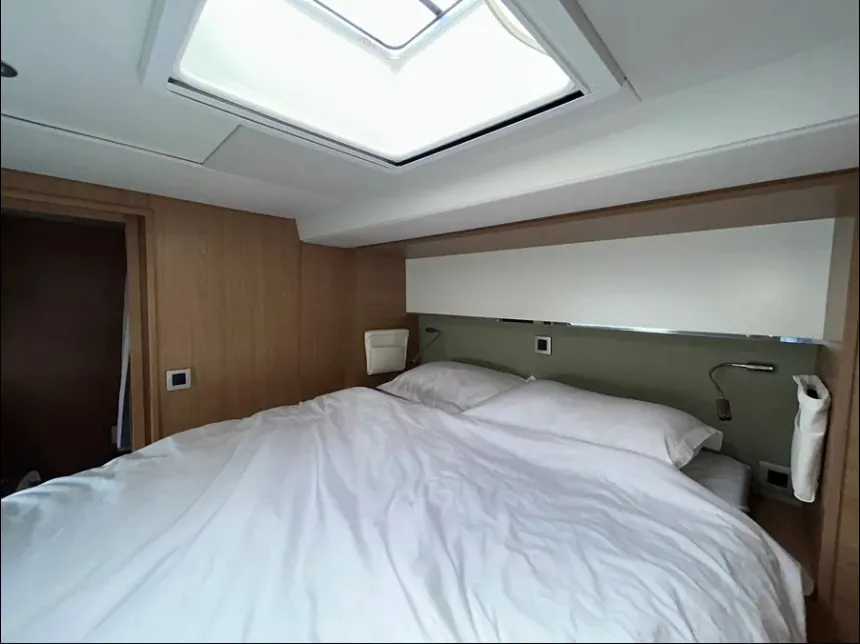 Cabin on Arcturus, a Bali 5.4 catamaran at Seychelles, Eden Island Marina, Seychelles