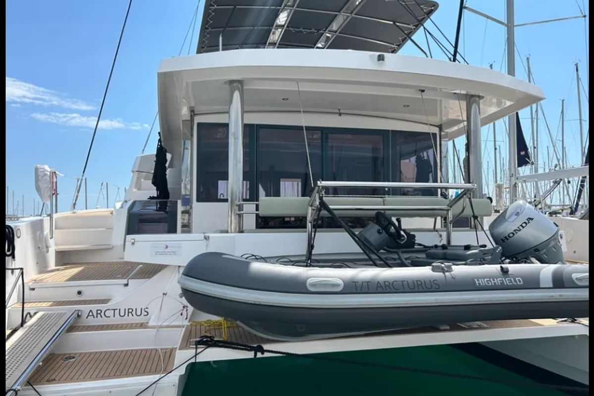 Salon of Arcturus, a Bali 5.4 catamaran at Seychelles, Eden Island Marina, Seychelles