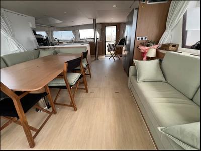 Salon of Arcturus, a Bali 5.4 catamaran at Seychelles, Eden Island Marina, Seychelles