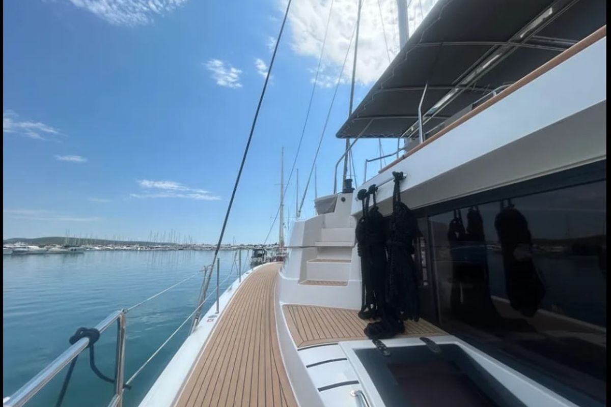 Exterior view of Arcturus, a Bali 5.4 catamaran at Seychelles, Eden Island Marina, Seychelles