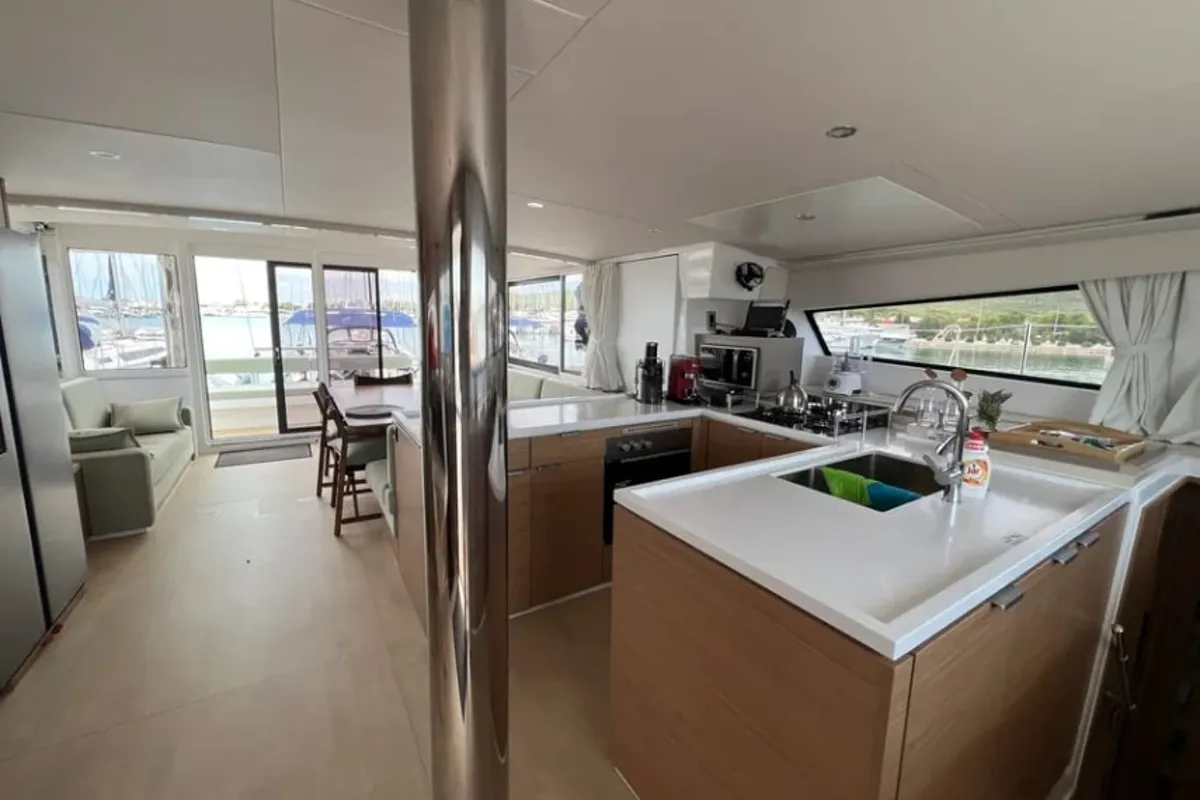 Exterior view of Arcturus, a Bali 5.4 catamaran at Seychelles, Eden Island Marina, Seychelles