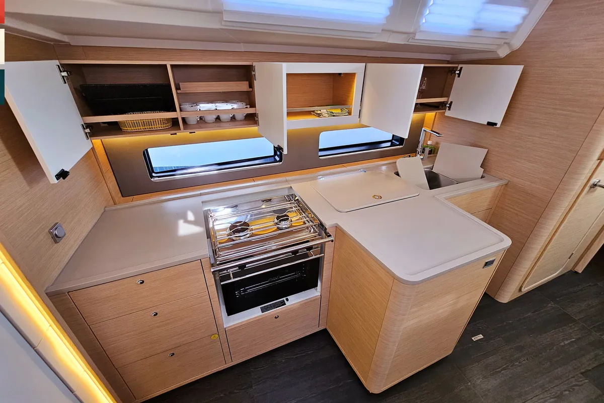 Galley of Mila, a Dufour 41 sailboat at Općina Rogoznica, Croatia