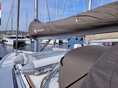Deck of Mila, a Dufour 41 sailboat at Općina Rogoznica, Croatia