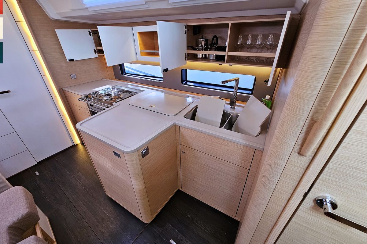 Galley of Mila, a Dufour 41 sailboat at Općina Rogoznica, Croatia
