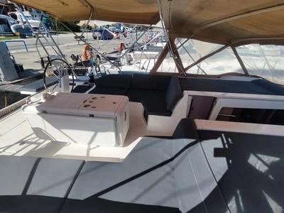 Cockpit of Dima II, a Beneteau Oceanis 51.1 sailboat at Municipal Unit of Lefkada, Greece