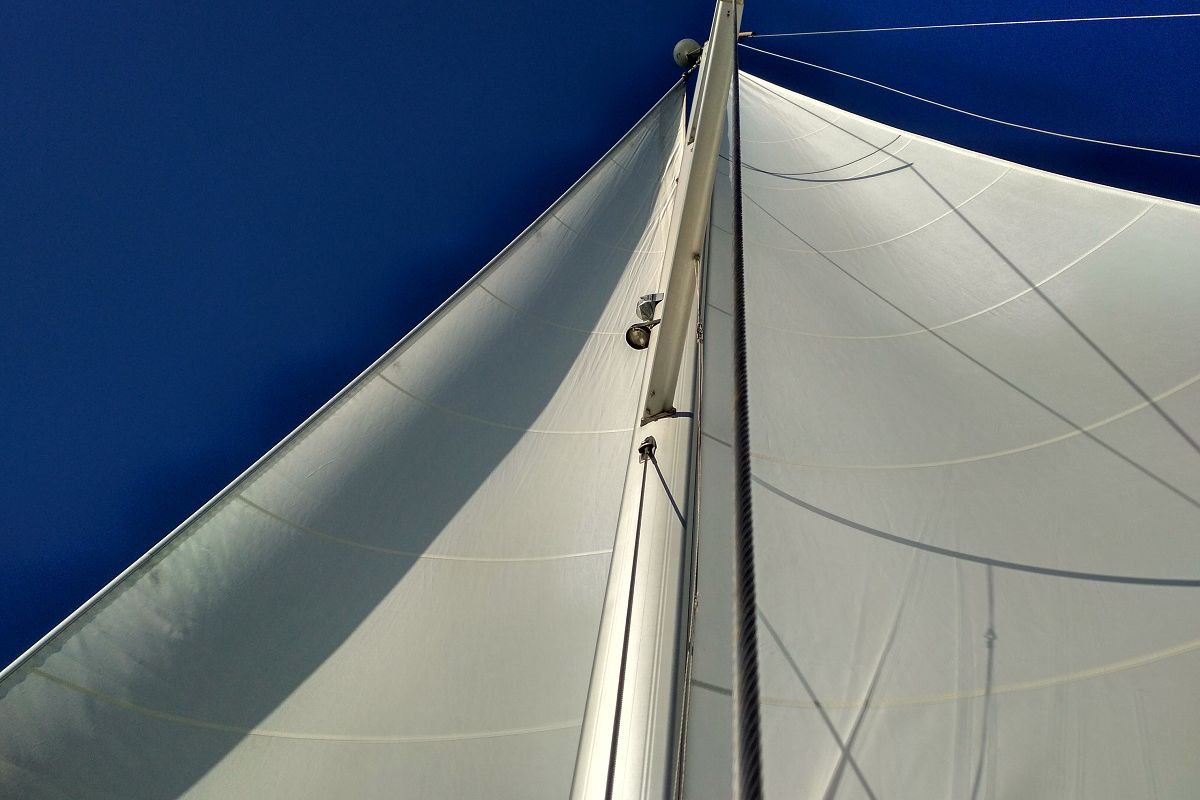 Okea Iris, a Elan 444 Impression sailboat at Lavreotiki Municipal Unit, Greece