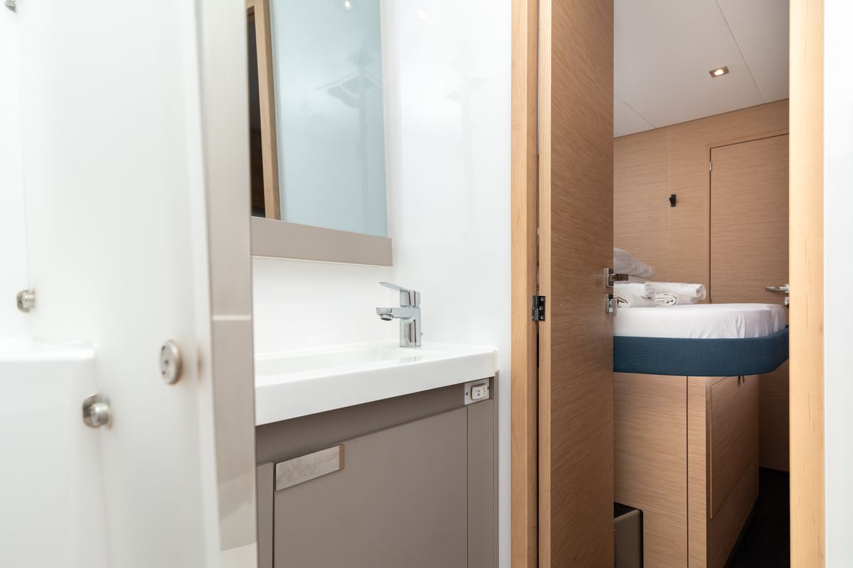 Head on Ingrid, a Fountaine Pajot Aura 51 catamaran at Seget Donji, Croatia