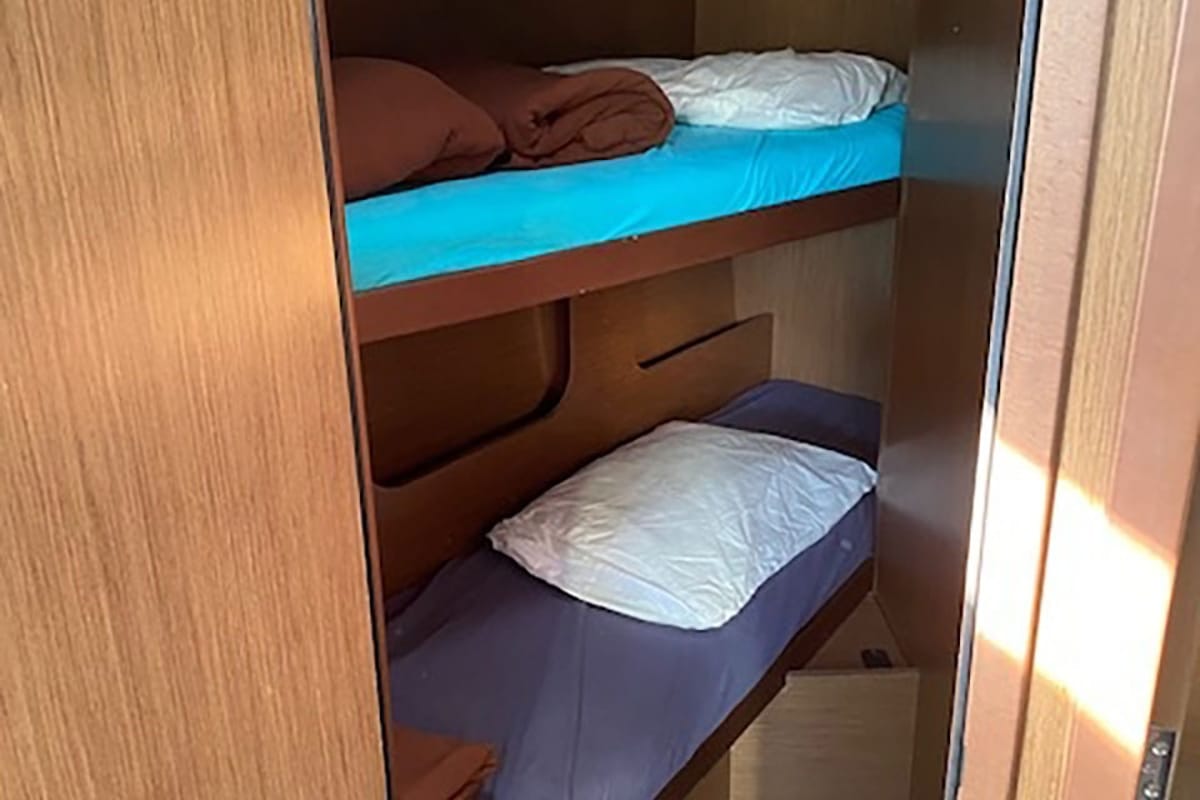Cabin on JEAN BART III, a Beneteau Oceanis 40.1 sailboat at La Favière, France