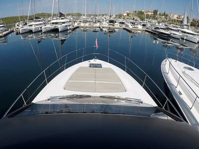 Deck of Get Lucky, a Dufour 460 GL sailboat at Grad Šibenik, Croatia