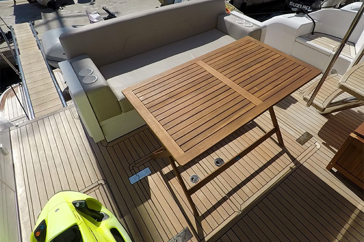 Deck of Get Lucky, a Dufour 460 GL sailboat at Grad Šibenik, Croatia