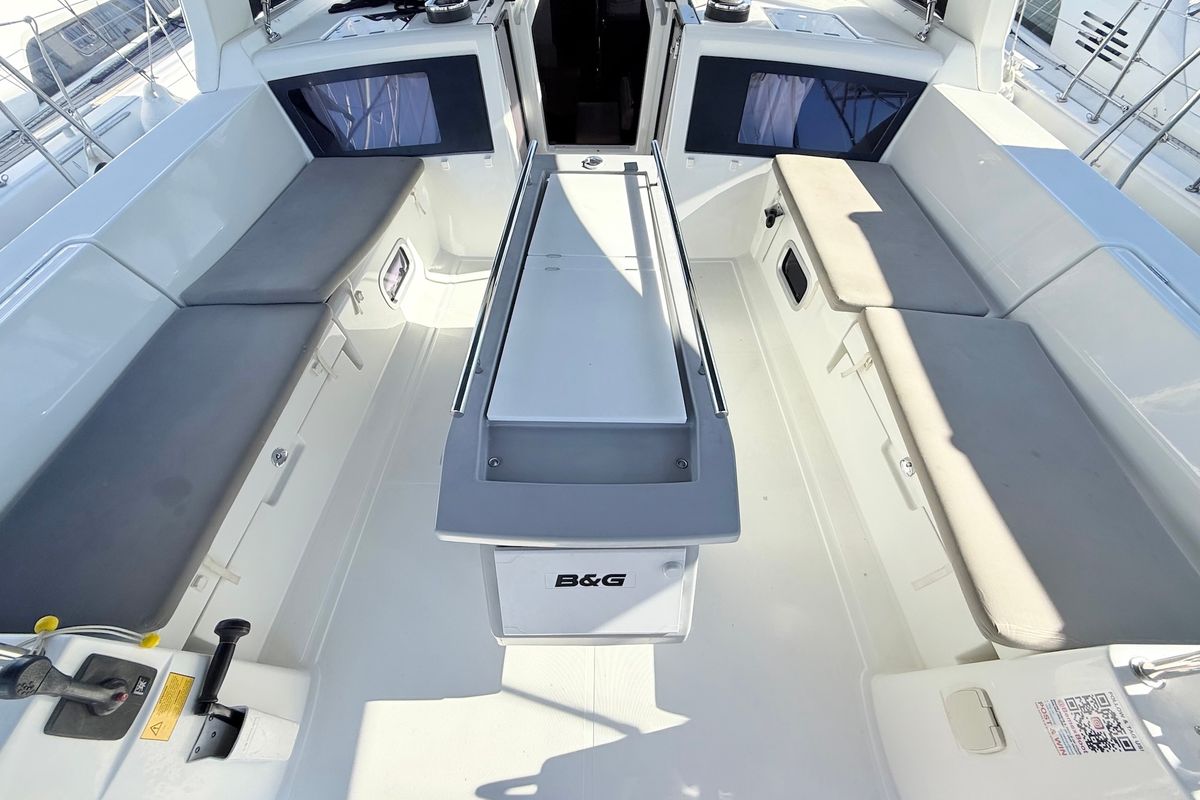 Deck of Lucy, a Beneteau Oceanis 48 sailboat at Općina Sukošan, Croatia