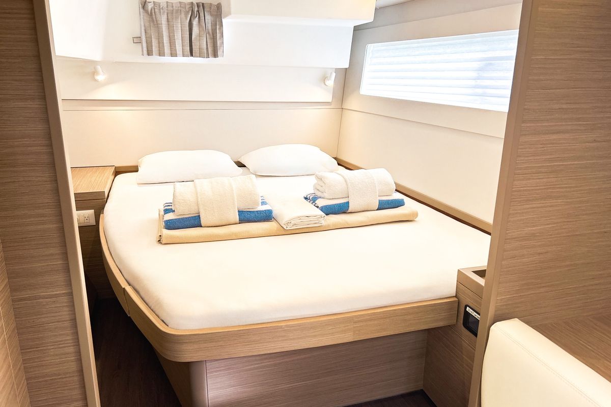Cabin on Cloudwalker, a Lagoon 40 OW catamaran at Road Town, British Virgin Islands