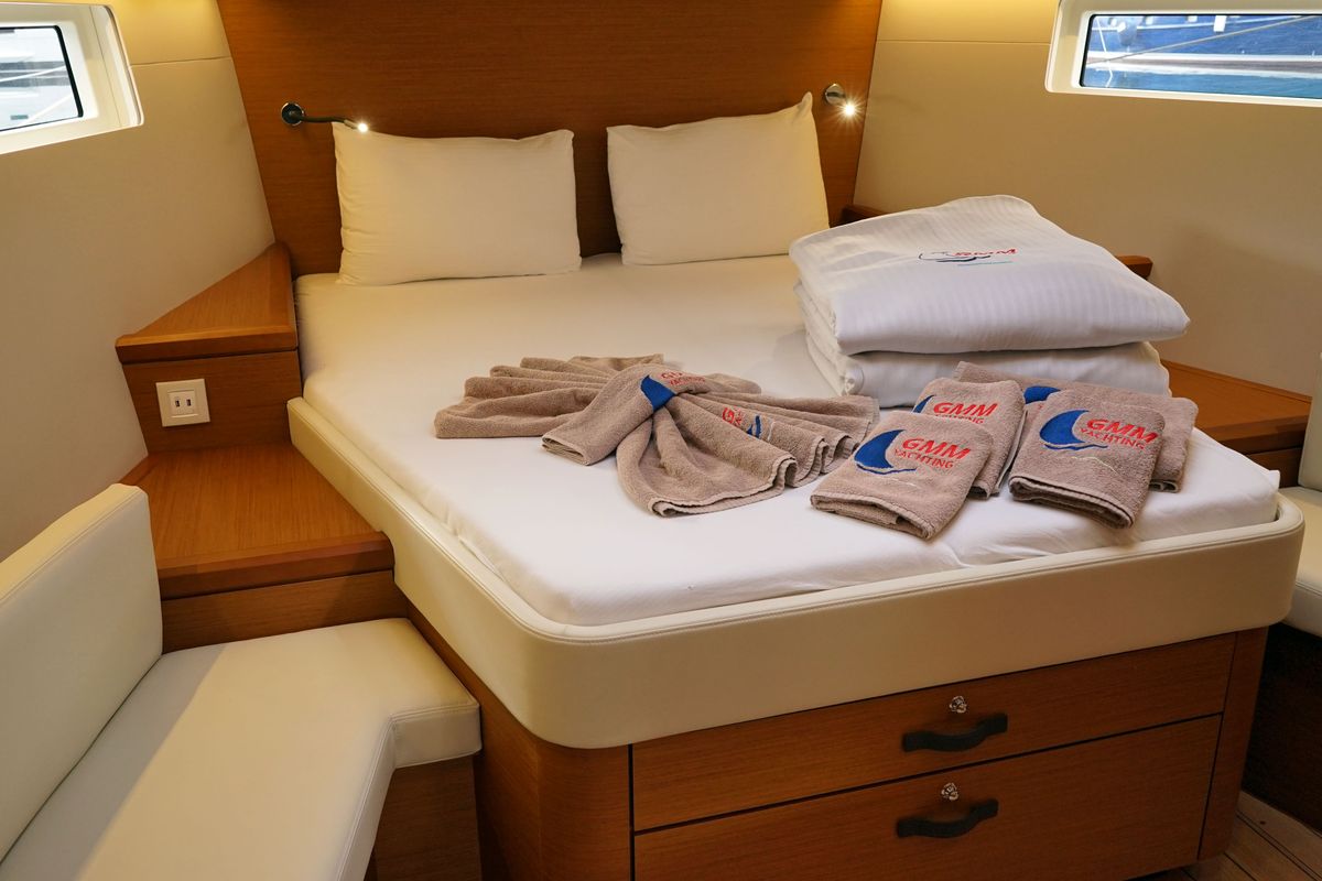 Cabin on Caputh, a Jeanneau 51 sailboat at Marmaris, Turkey