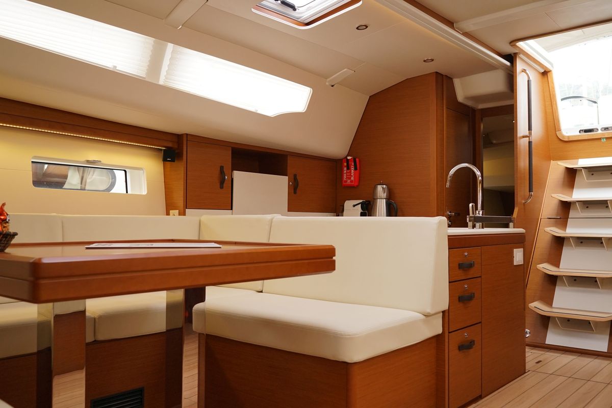 Salon of Caputh, a Jeanneau 51 sailboat at Marmaris, Turkey