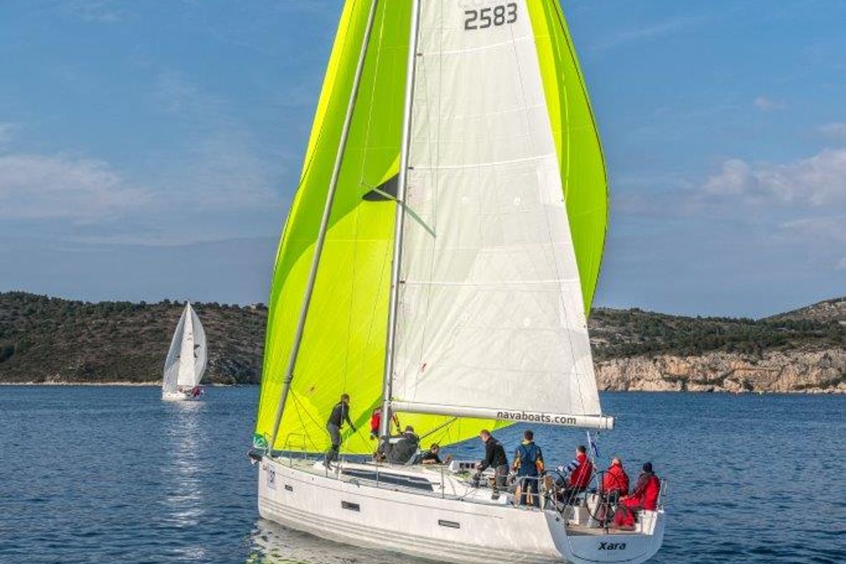 Exterior view of XARA, a X-Yachts X4³ sailboat at Općina Rogoznica, Croatia