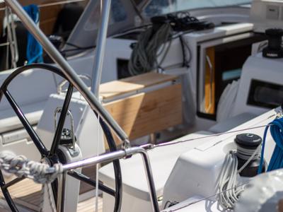 Cockpit of XARA, a X-Yachts X4³ sailboat at Općina Rogoznica, Croatia