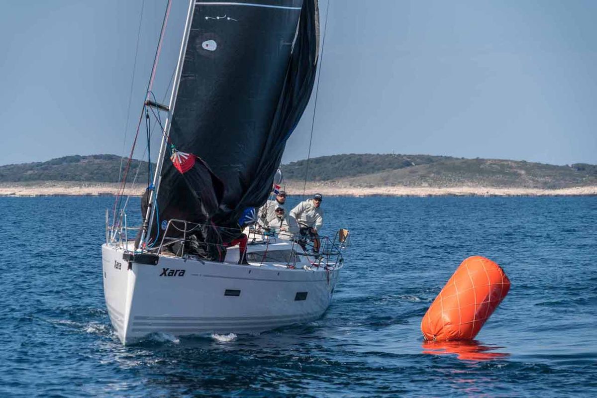 Exterior view of XARA, a X-Yachts X4³ sailboat at Općina Rogoznica, Croatia