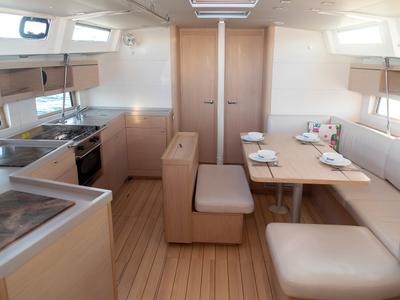 Salon of Kos 46.8, a Beneteau Oceanis 46.1 sailboat at Municipal Unit of Lefkada, Greece