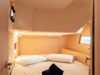 Cabin on Kos 46.8, a Beneteau Oceanis 46.1 sailboat at Municipal Unit of Lefkada, Greece