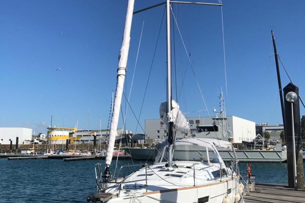 Exterior view of Comfort, a Beneteau Oceanis 45 sailboat at San Miguel de Abona, Spain