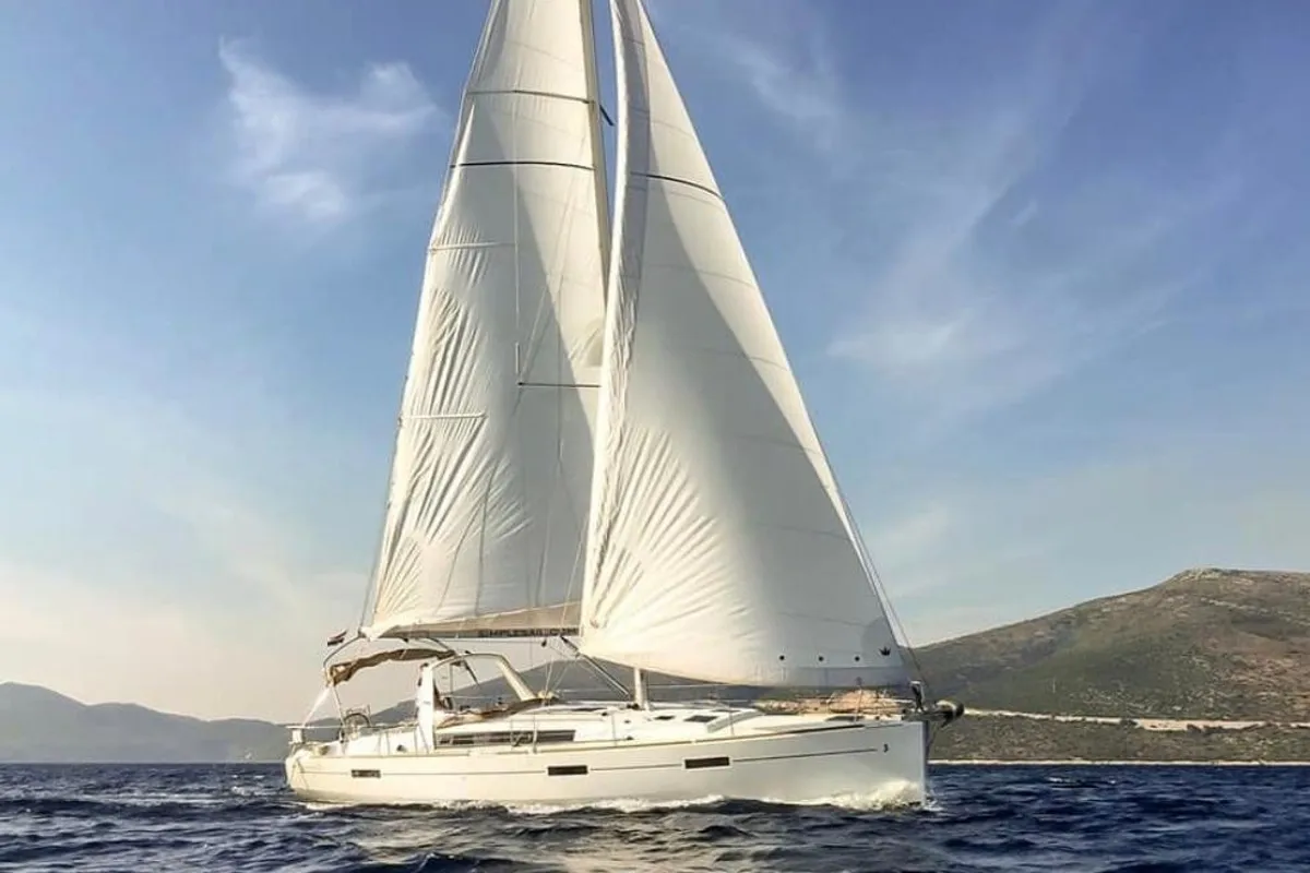 Exterior view of Comfort, a Beneteau Oceanis 45 sailboat at San Miguel de Abona, Spain
