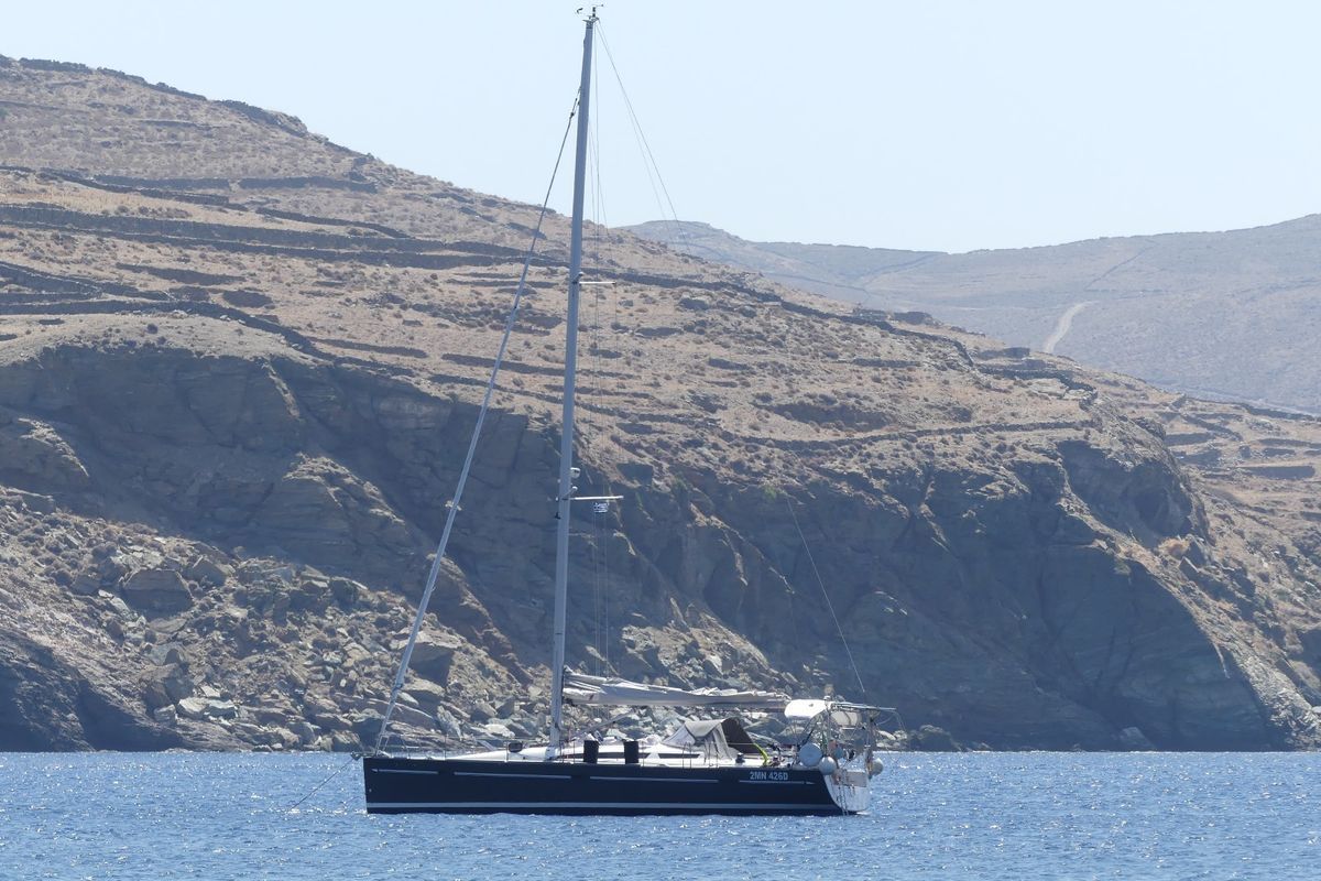 Exterior view of Carolina, a Elan 450 sailboat at Rodi Garganico, Italy