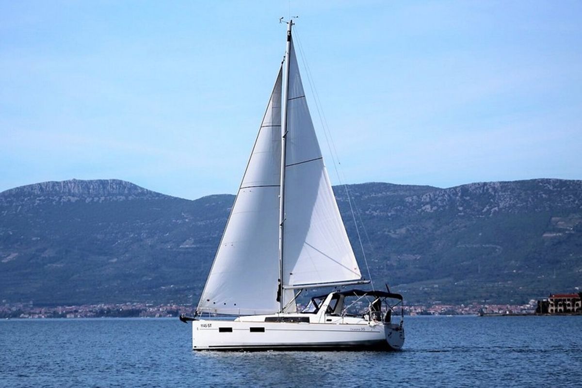 Exterior view of Comfort, a Beneteau Oceanis 35 sailboat at Split, Croatia