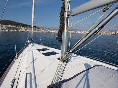 Deck of Comfort, a Beneteau Oceanis 35 sailboat at Split, Croatia