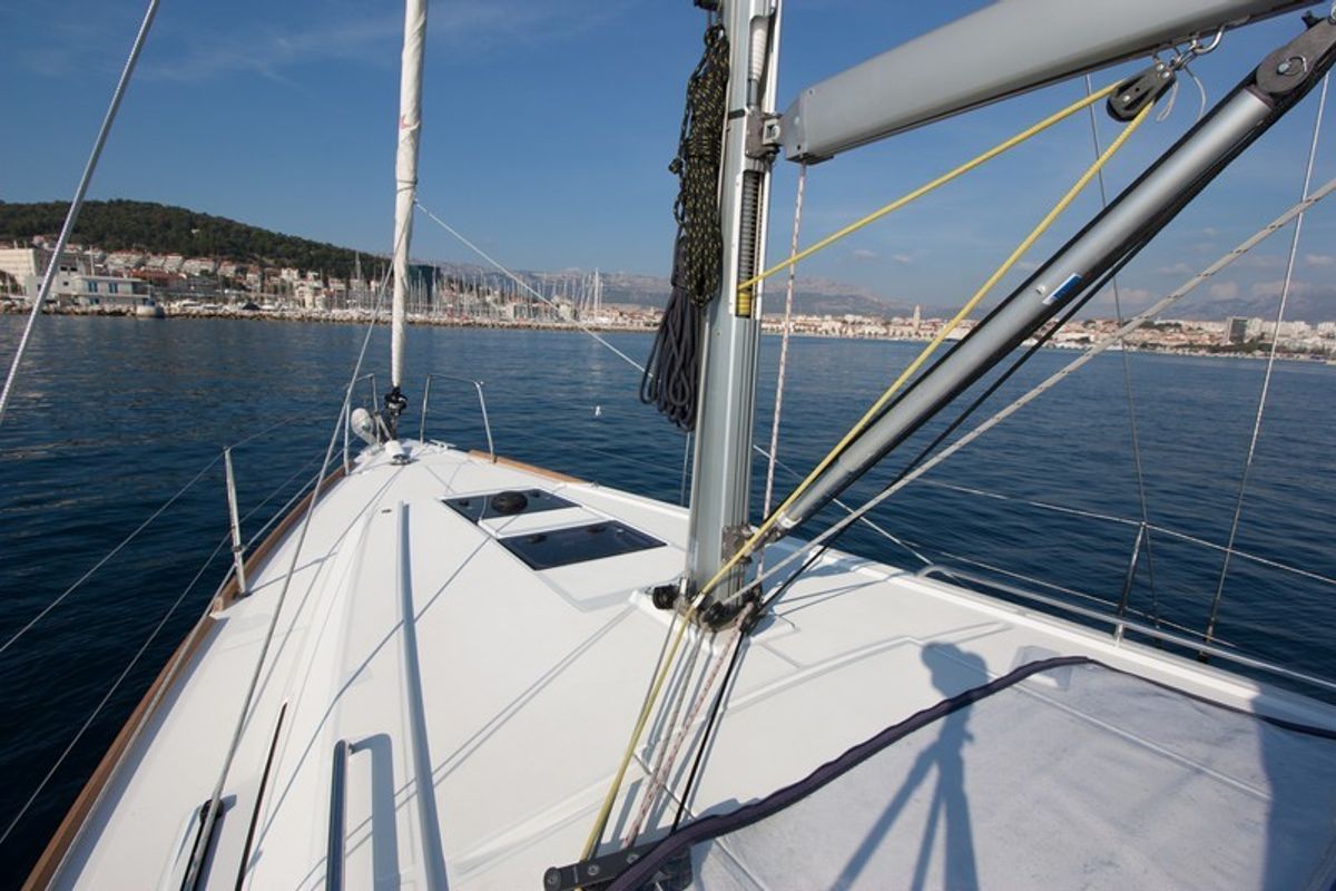 Deck of Comfort, a Beneteau Oceanis 35 sailboat at Split, Croatia