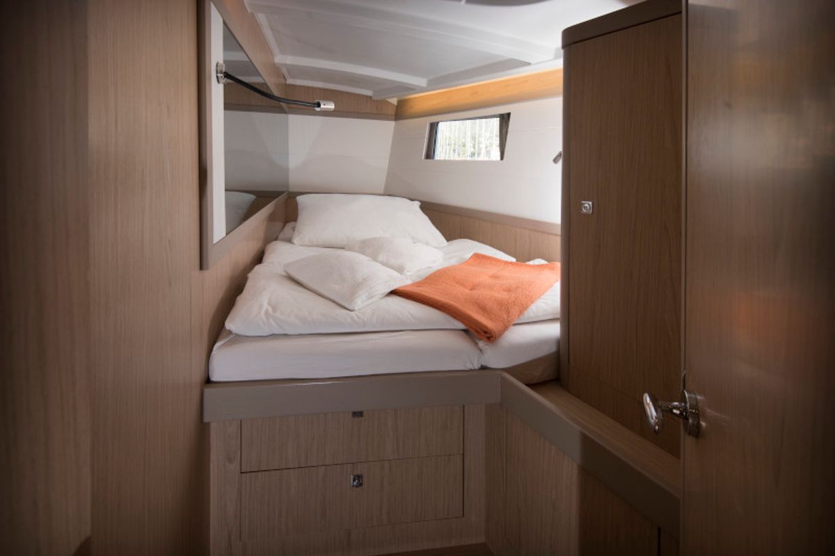 Cabin on TRIM, a Beneteau Oceanis 48 sailboat at Grad Kaštela, Croatia