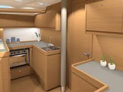 Galley of Malu', a Dufour 520 Grand Large sailboat at Vibo Valentia, Italy