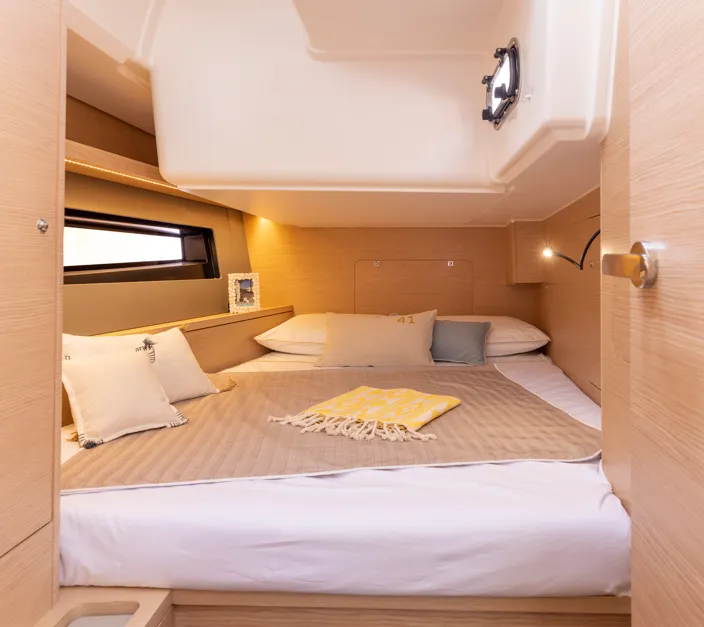 Cabin on Sirena, a Dufour 41 sailboat at Municipal Unit of Palairos, Greece