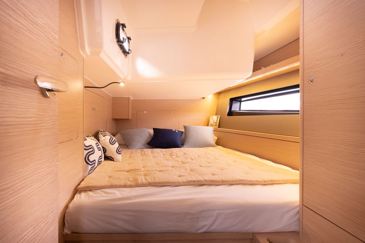 Cabin on Sirena, a Dufour 41 sailboat at Municipal Unit of Palairos, Greece