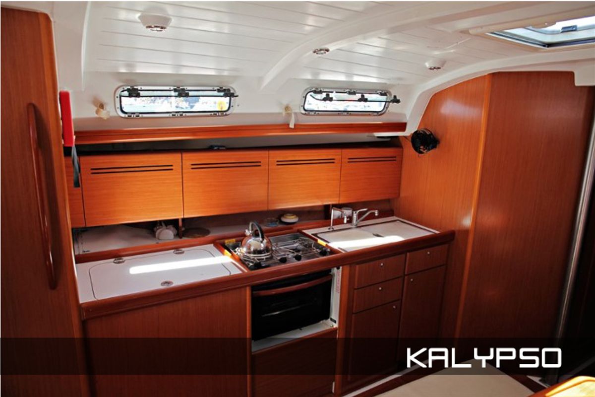 Galley of Classic, a Beneteau Cyclades 43.4 sailboat at Bodrum, Turkey