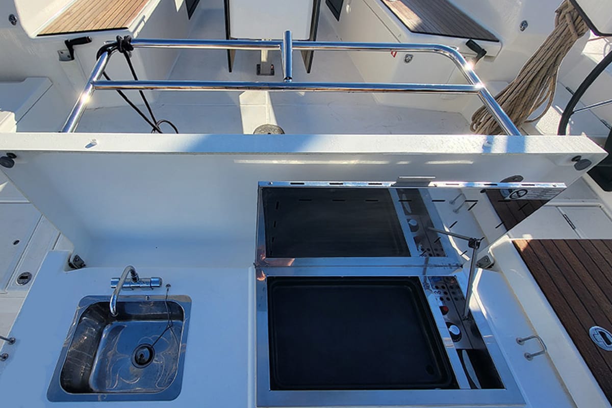 Alibaba, a Dufour 470 sailboat at Grad Šibenik, Croatia