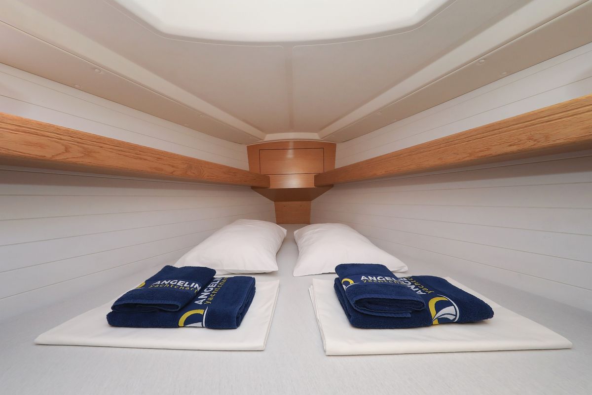 Cabin on Lady One, a Bavaria Cruiser 34 sailboat at Grad Biograd na Moru, Croatia