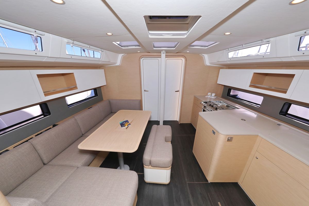 Salon of Aniela, a Dufour 41 sailboat at Grad Biograd na Moru, Croatia