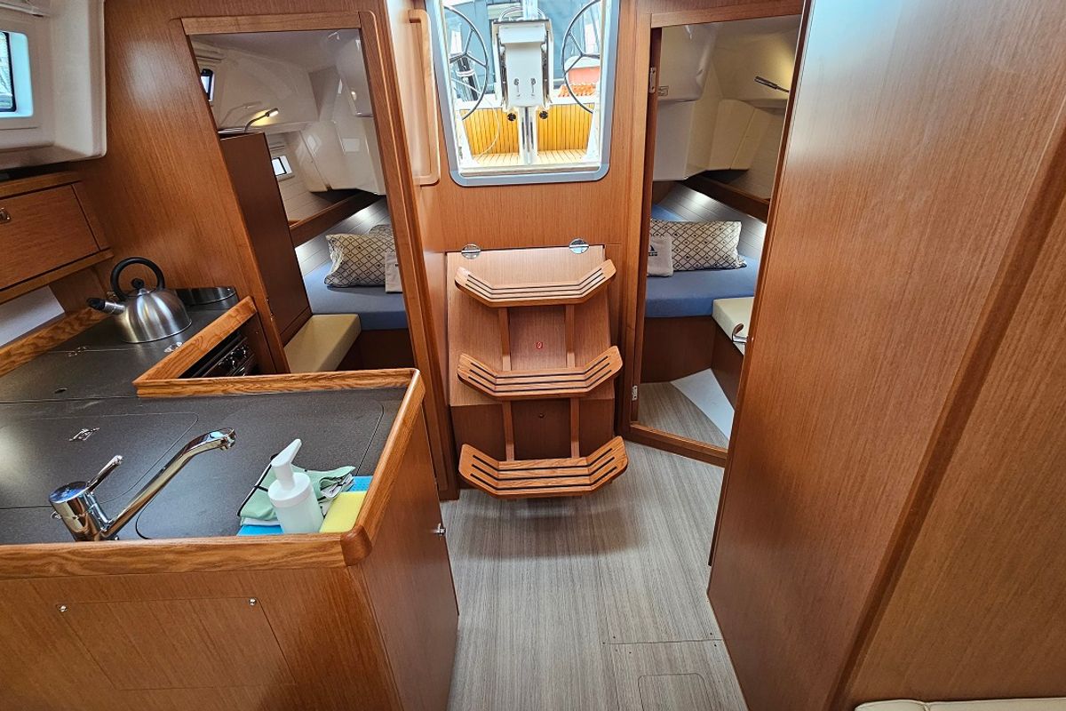 Galley of Zen, a Bavaria Cruiser 34 Style sailboat at Zadar, Croatia