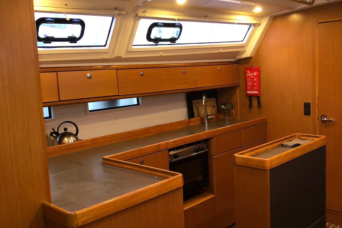 Galley of Rea (Refit 2022), a Bavaria 46 Cruiser sailboat at Municipal Unit of Lefkada, Greece