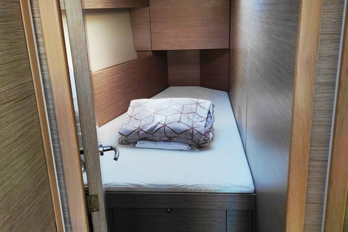Cabin on Xristina, a Hanse Yachts Hanse 458 sailboat at Athens, Greece