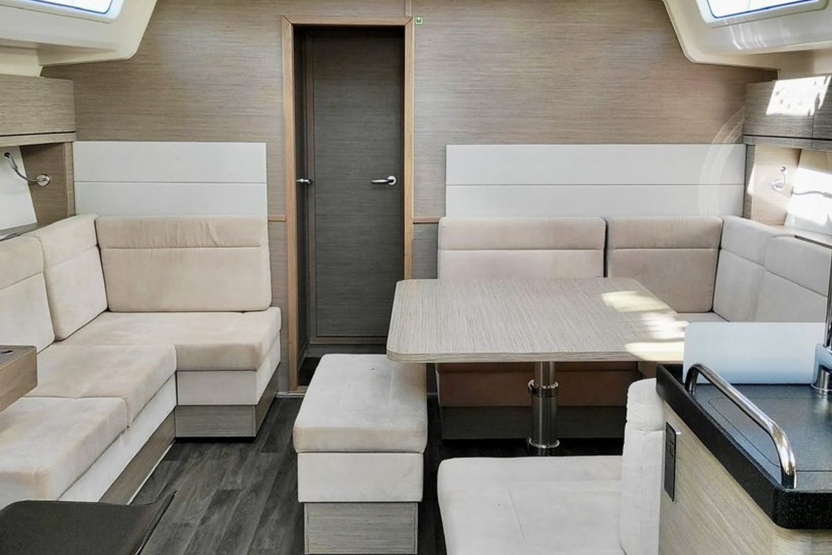 Galley of Xristina, a Hanse Yachts Hanse 458 sailboat at Athens, Greece