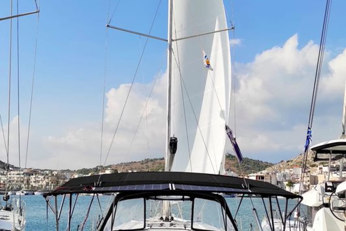 Xristina, a Hanse Yachts Hanse 458 sailboat at Athens, Greece