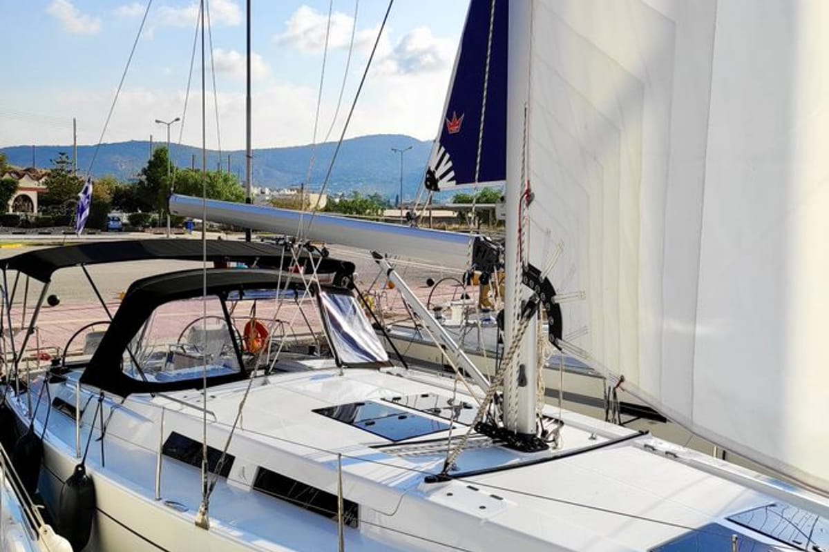 Xristina, a Hanse Yachts Hanse 458 sailboat at Athens, Greece