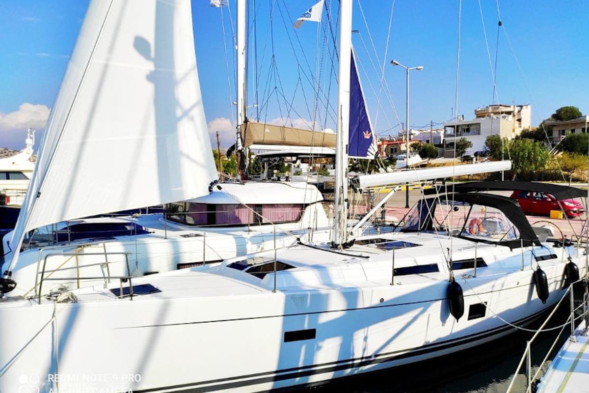 Xristina, a Hanse Yachts Hanse 458 sailboat at Athens, Greece