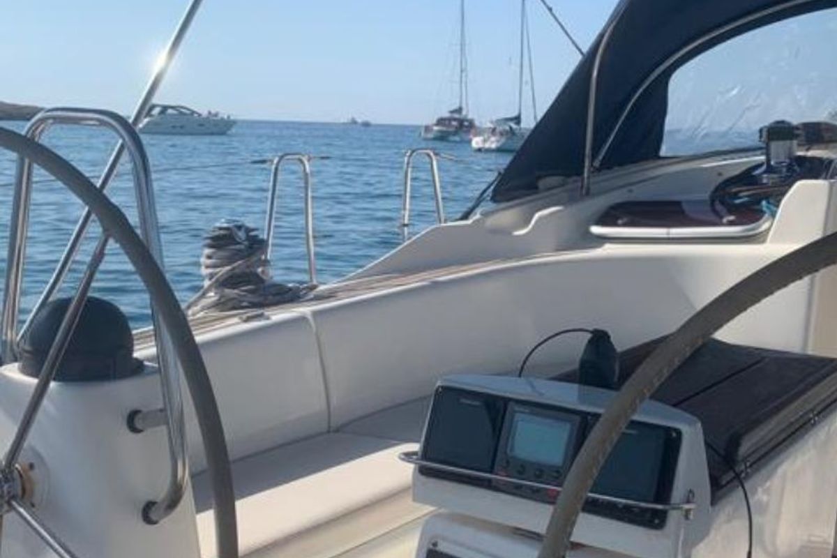 Cockpit of Maha, a Bavaria 50 sailboat at Marseille, France