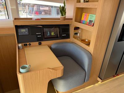Galley of Boca Chica, a Bali 5.2 catamaran at Olbia, Italy