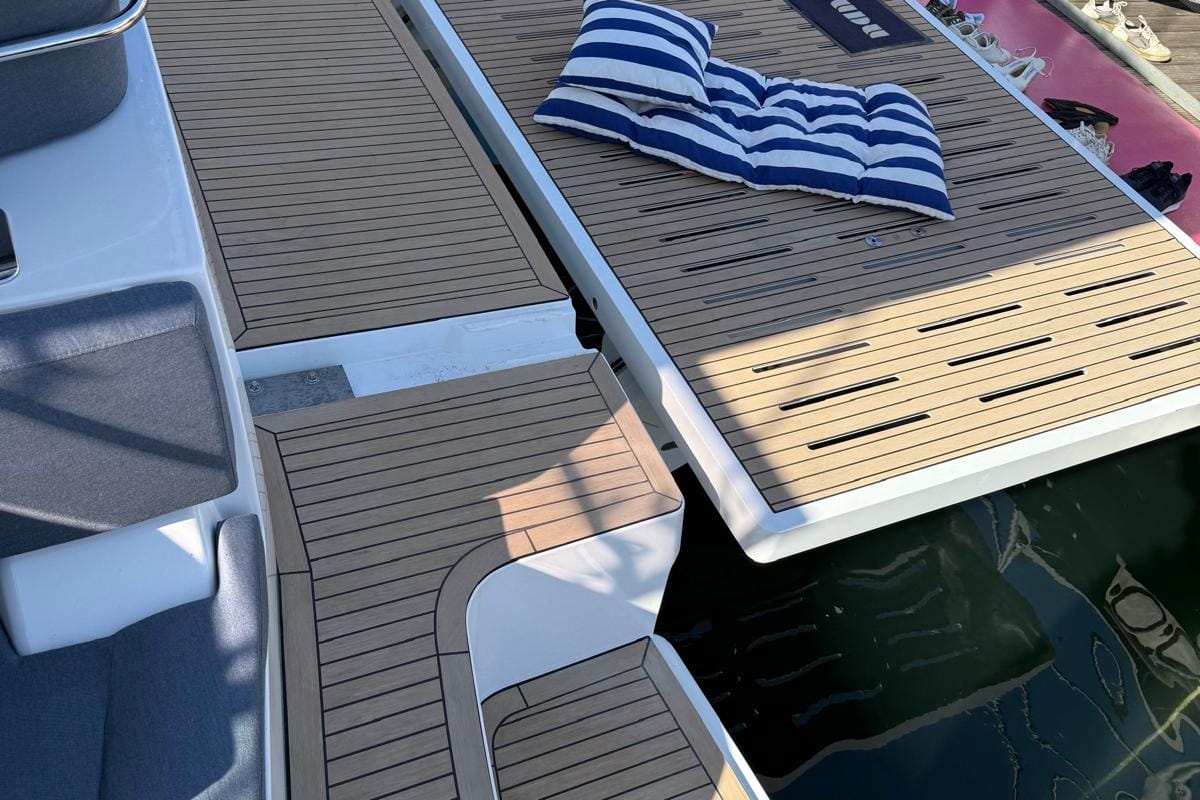 Exterior view of Boca Chica, a Bali 5.2 catamaran at Olbia, Italy