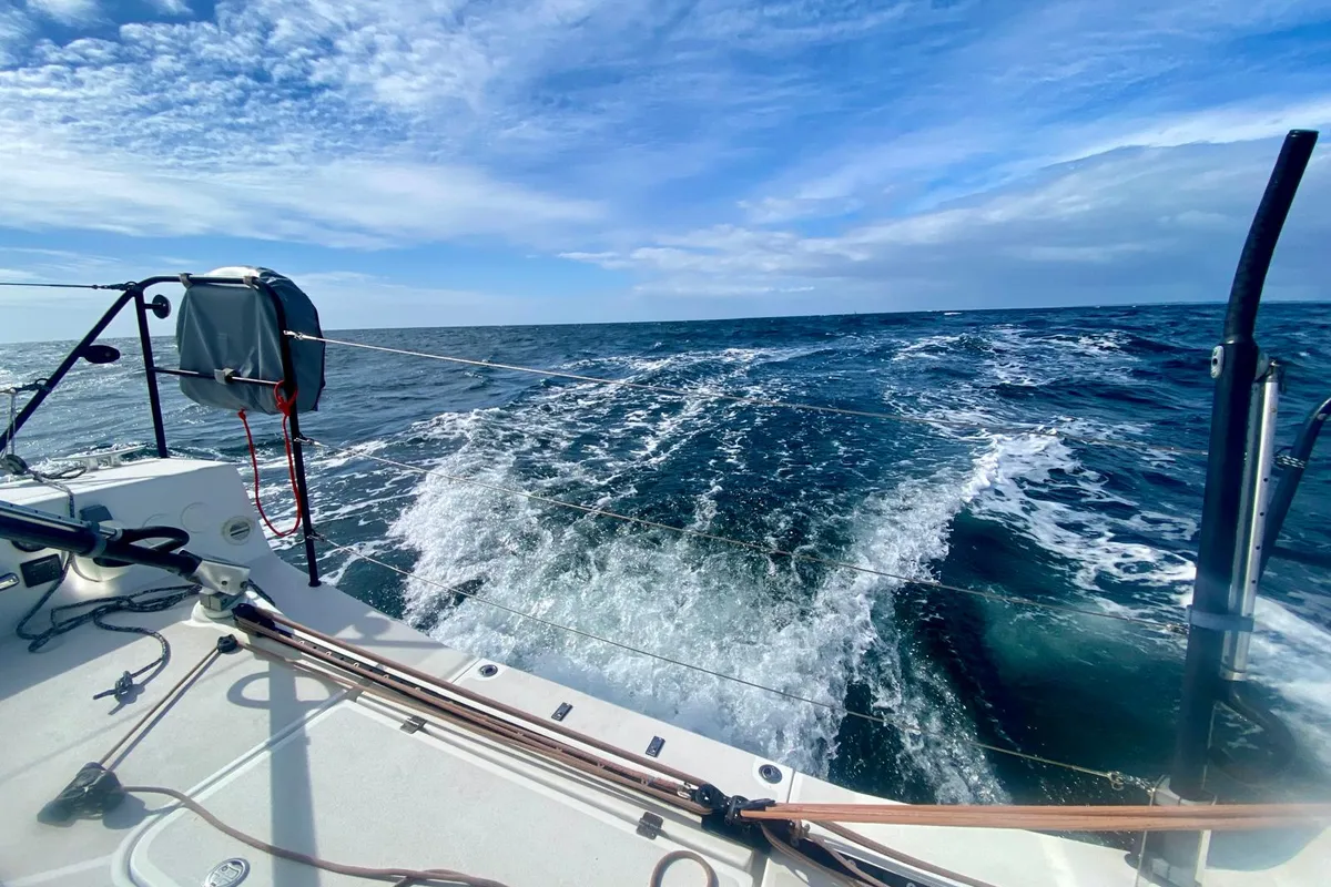 Deck of Silver Wave, a Pogo Structures Pogo 36 sailboat at La Trinité-sur-Mer, France